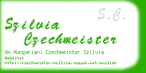 szilvia czechmeister business card